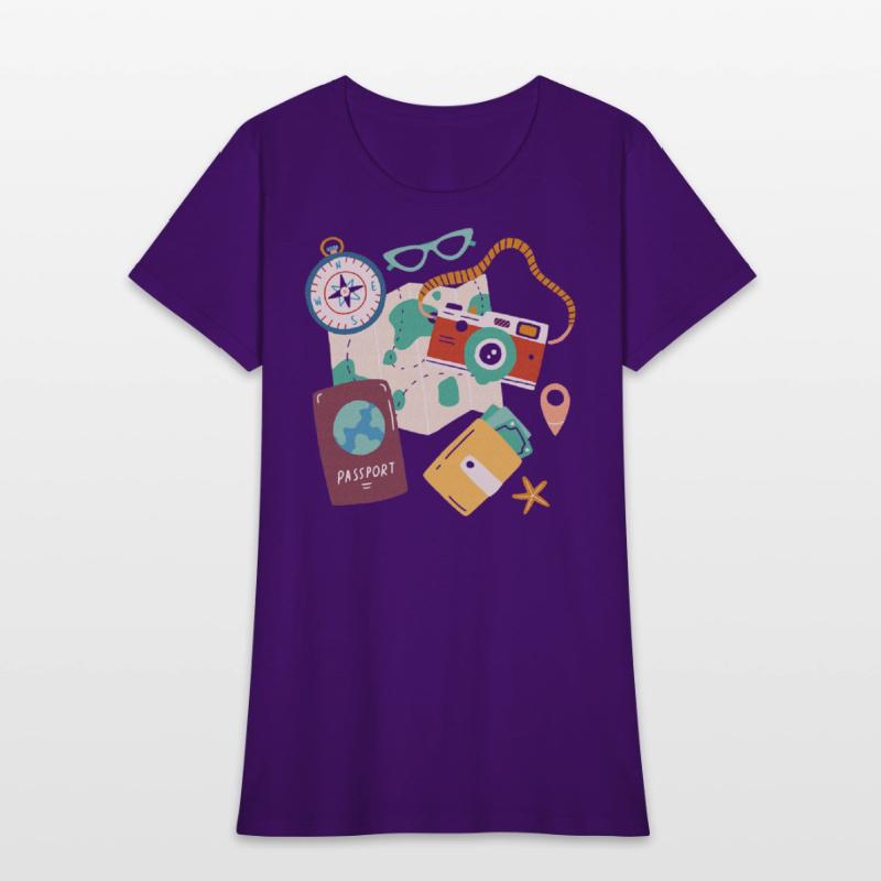 Tourist Holidays Costume Camera Passport Traveling