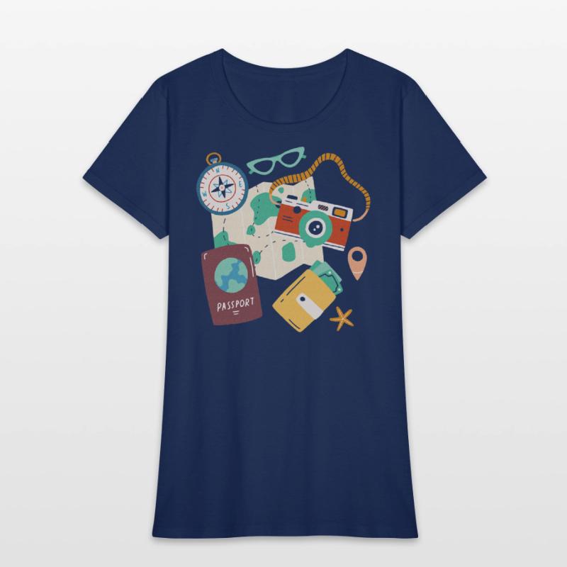 Tourist Holidays Costume Camera Passport Traveling