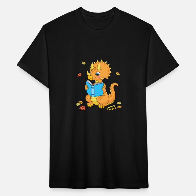 Triceratops Reading - Cute Book Worm Dinosaurs