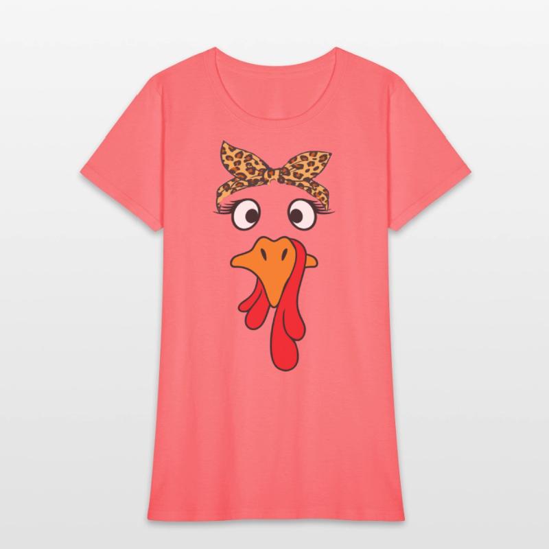 Turkey Face Leopard Headband Womens Thanksgiving