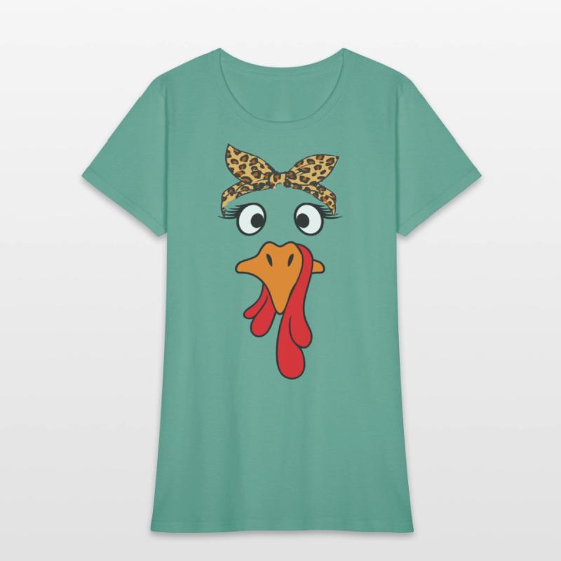 Turkey Face Leopard Headband Womens Thanksgiving