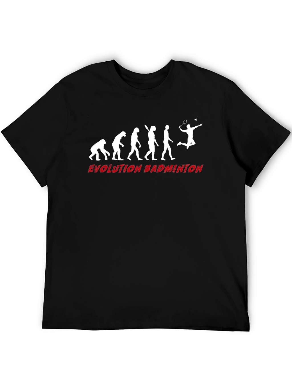 Evolution of Badminton Black T-Shirt