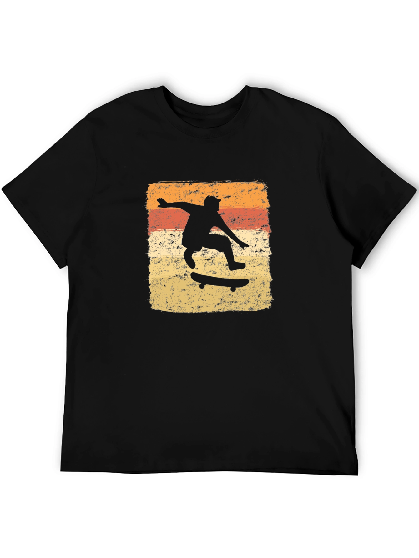 Skateboarding Retro Graphic Tee - Black