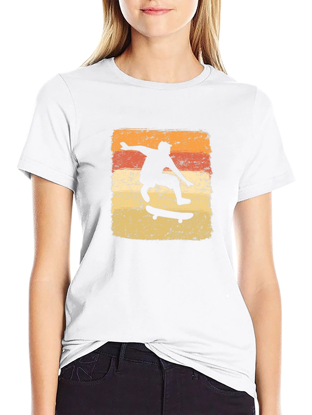 Skateboarding Retro Graphic Tee - Black