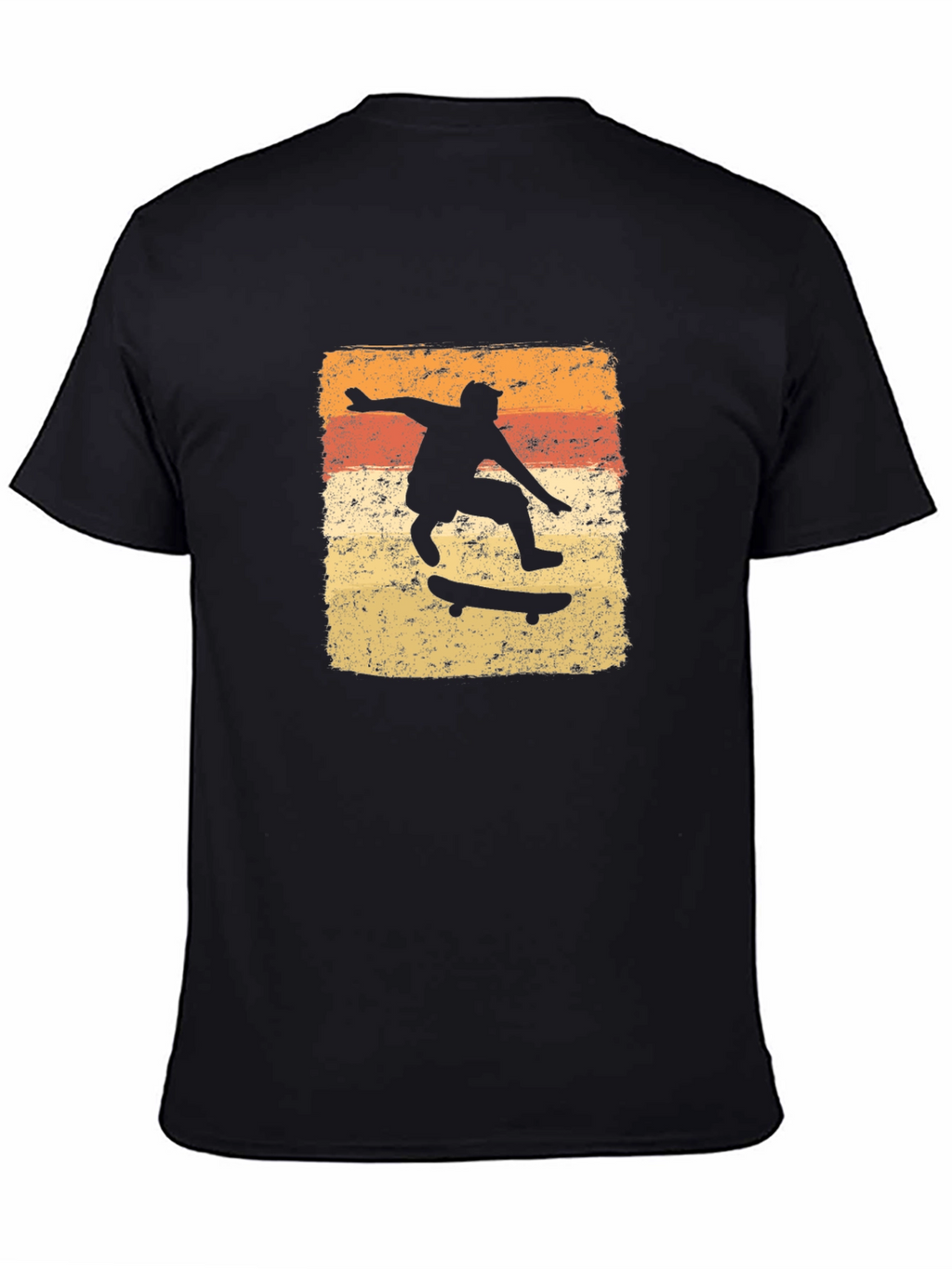 Skateboarding Retro Graphic Tee - Black