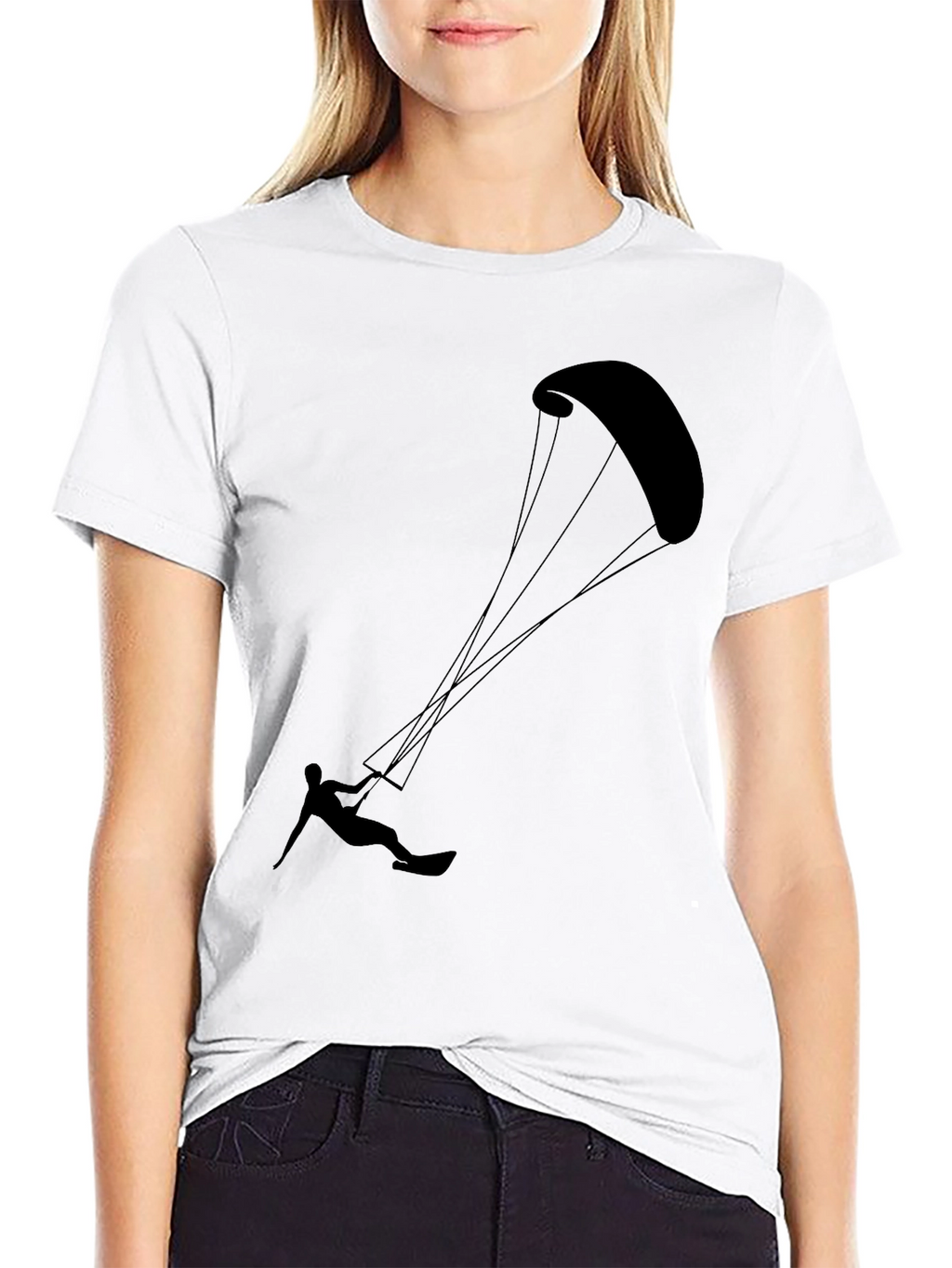 Kitesurfing Black Graphic Tee