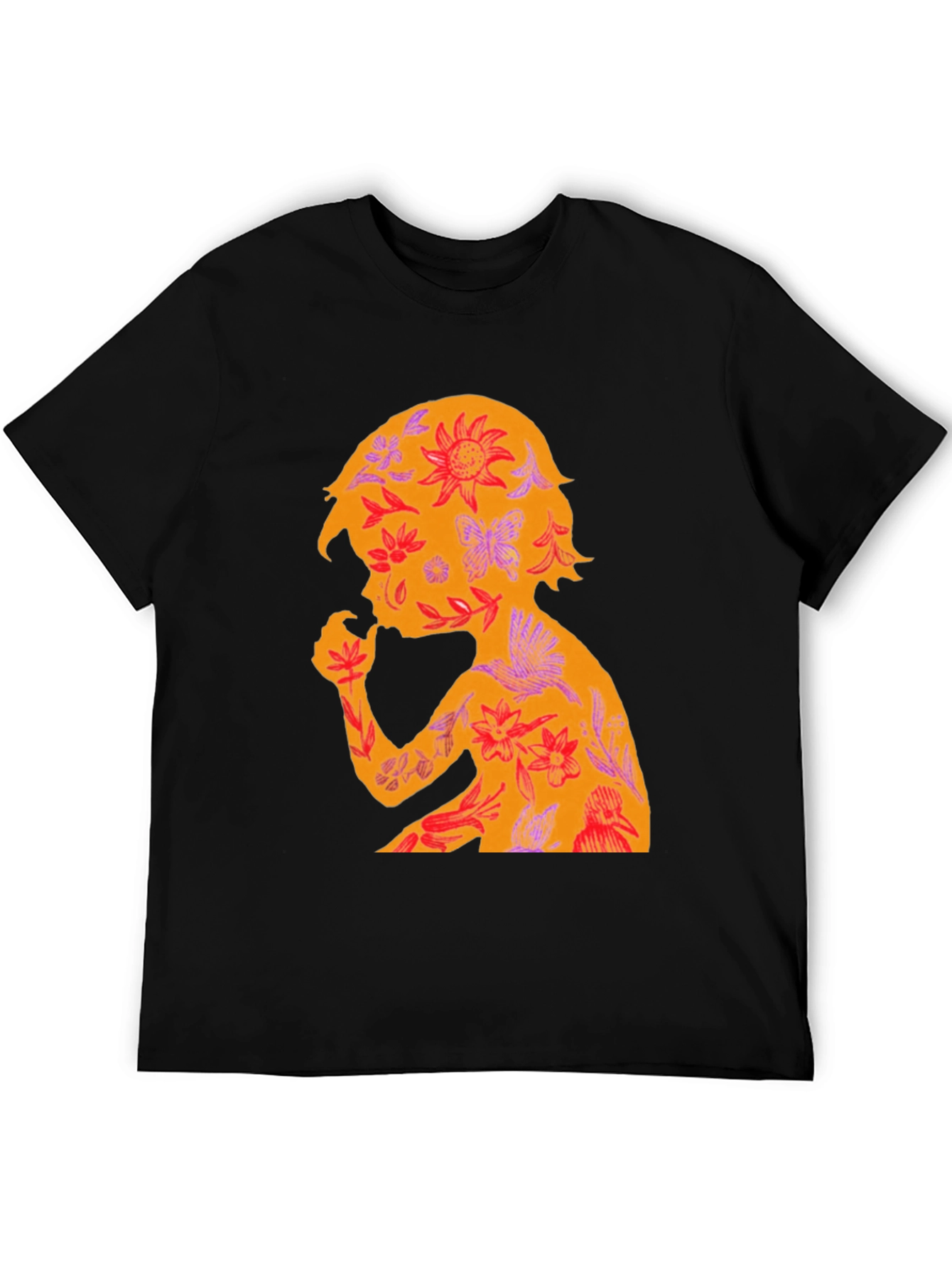 Floral Child Silhouette Graphic Tee