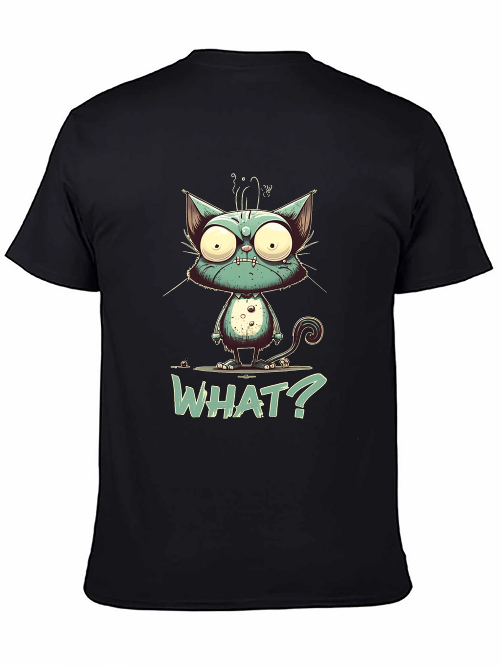 Cartoon Cat WHAT? Graphic Tee - Unisex