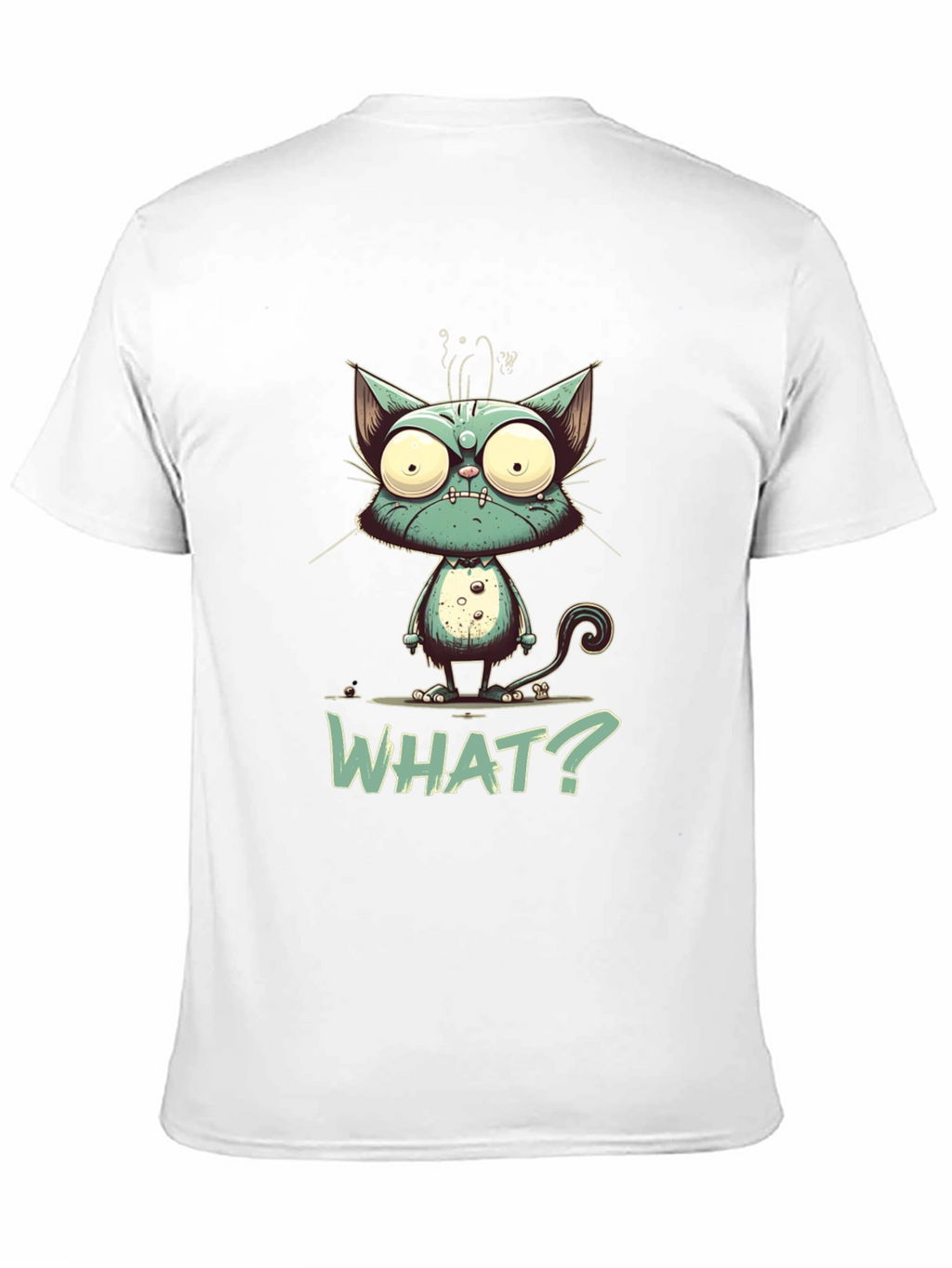 Cartoon Cat WHAT? Graphic Tee - Unisex