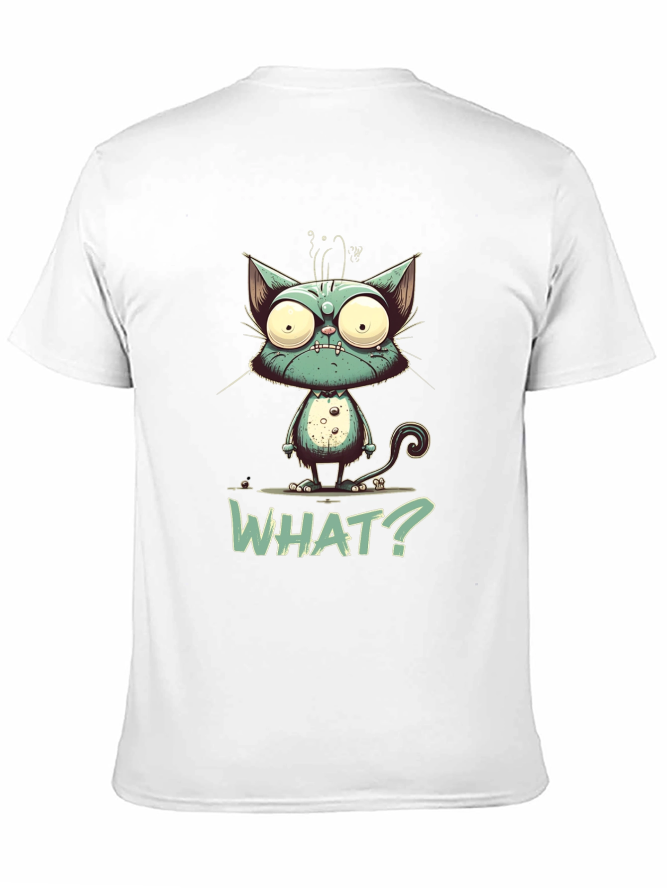 Cartoon Cat WHAT? Graphic Tee - Unisex