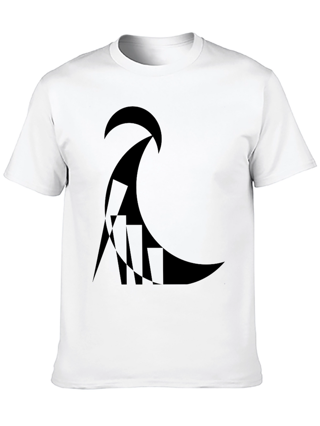 Abstract Graphic Black T-Shirt