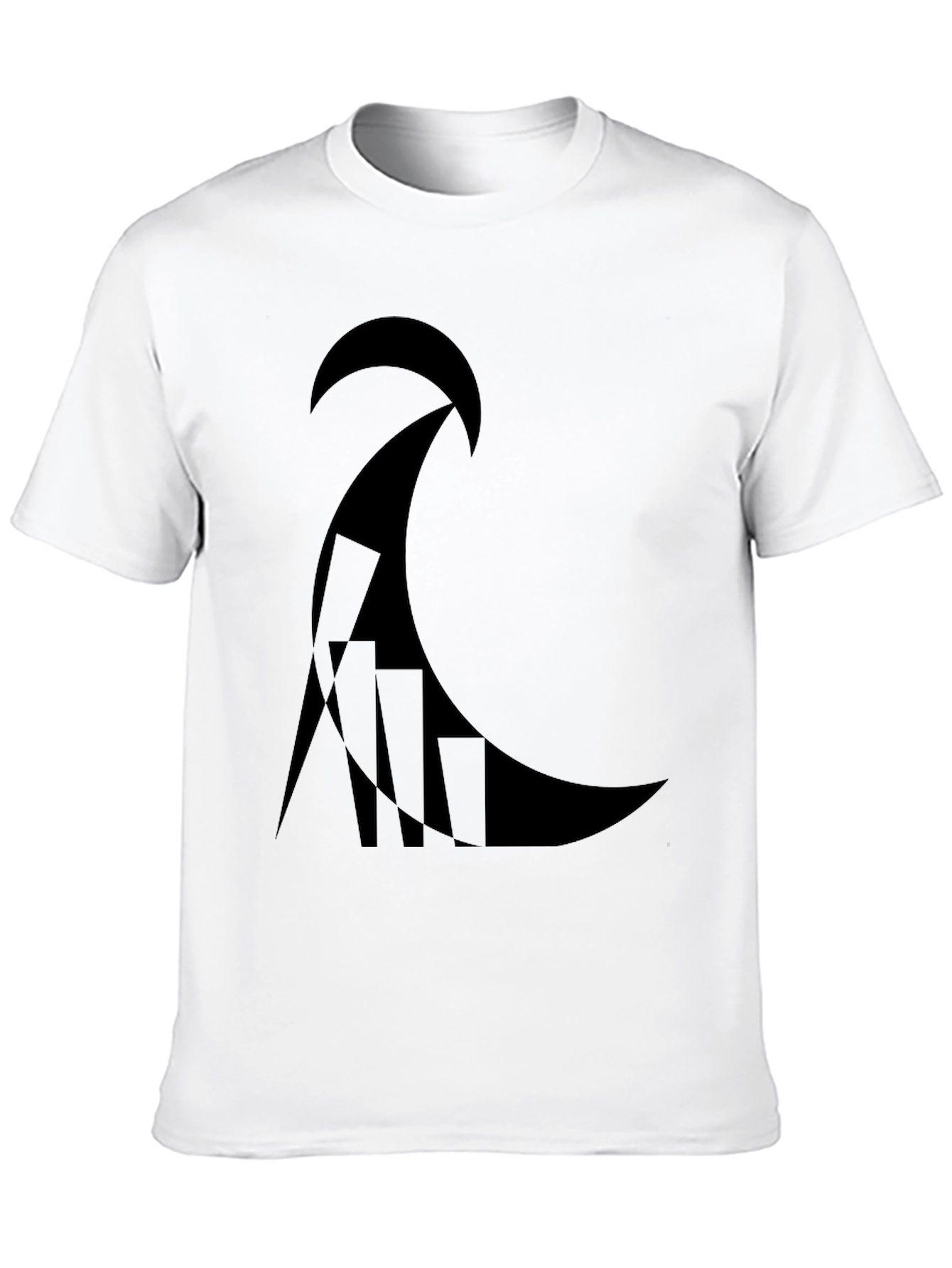 Abstract Graphic Black T-Shirt