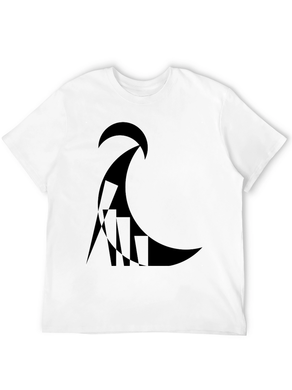 Abstract Graphic Black T-Shirt