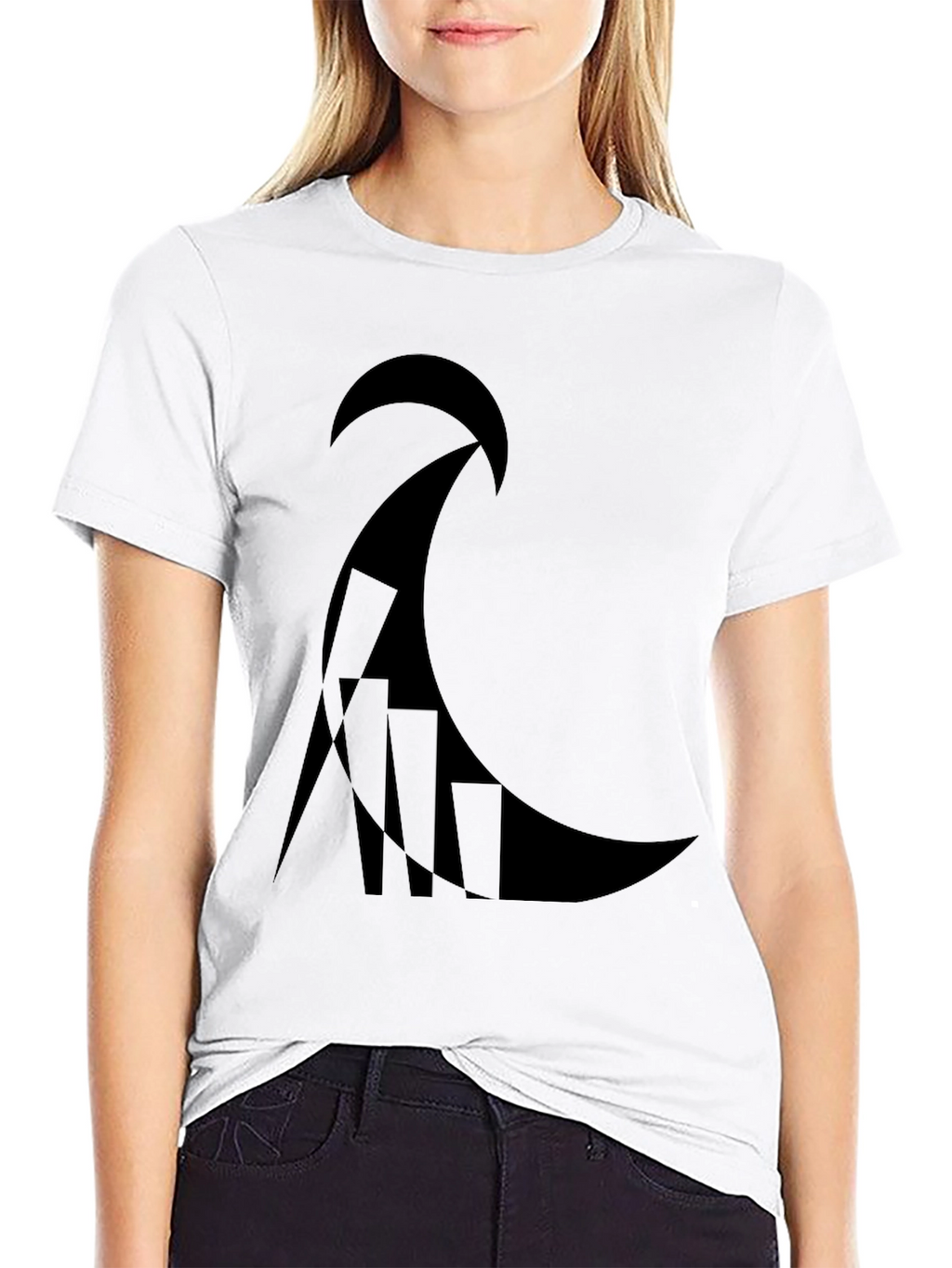 Abstract Graphic Black T-Shirt