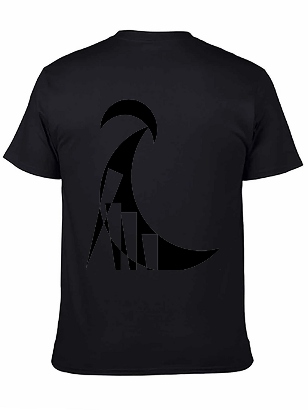 Abstract Graphic Black T-Shirt