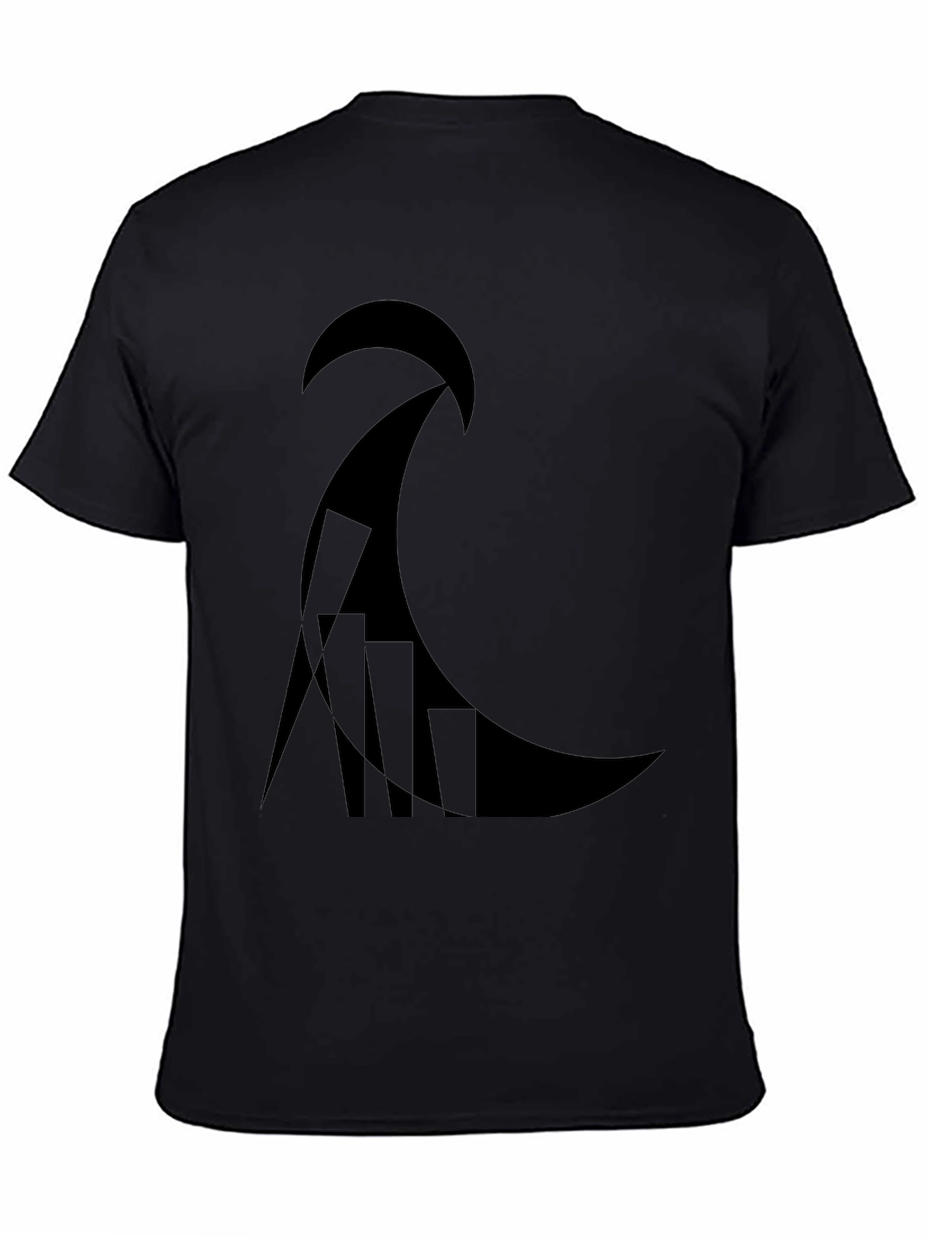 Abstract Graphic Black T-Shirt
