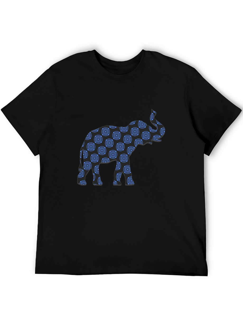 Elephant Print Black T-Shirt