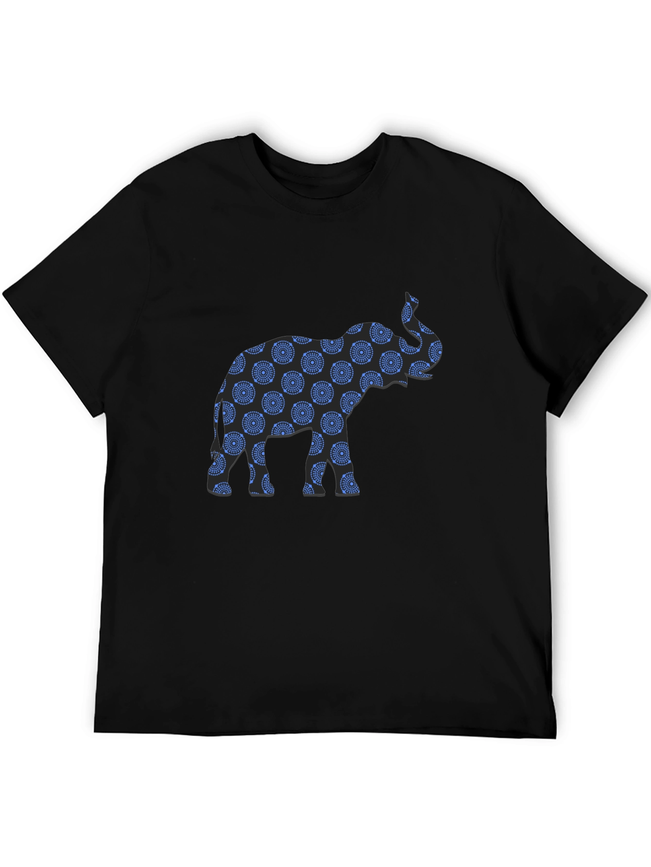 Elephant Print Black T-Shirt