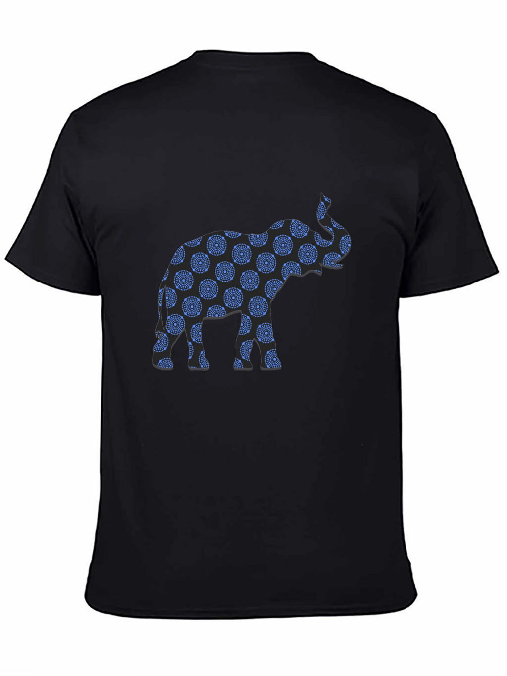 Elephant Print Black T-Shirt
