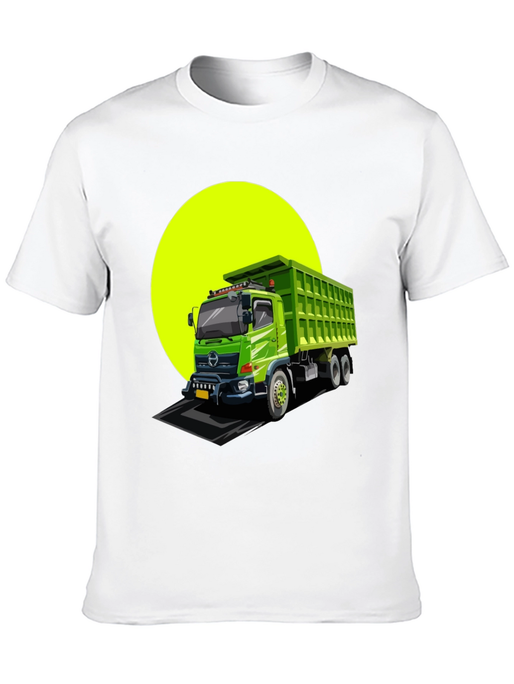 Dump Truck Graphic Tee - Black Cotton T-Shirt