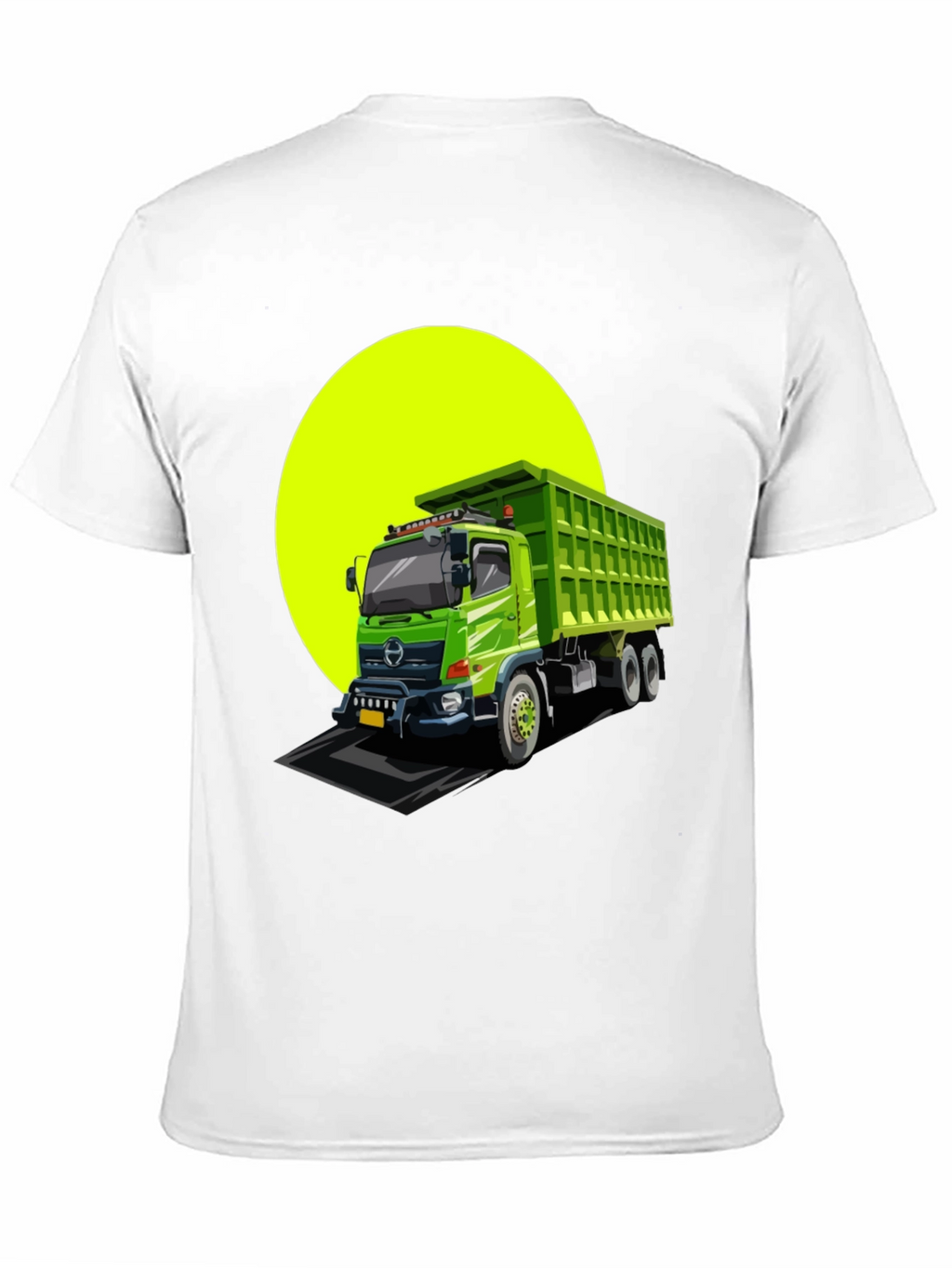 Dump Truck Graphic Tee - Black Cotton T-Shirt