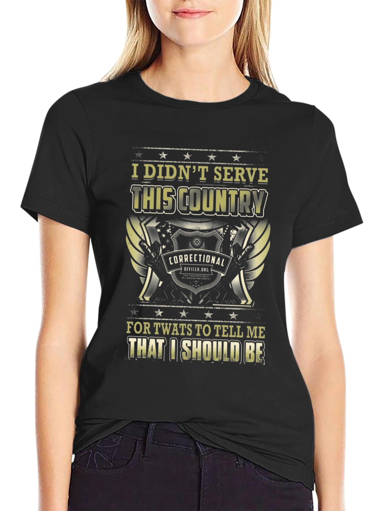 Correctional Officer T-Shirt - I Didnt Serve This Country