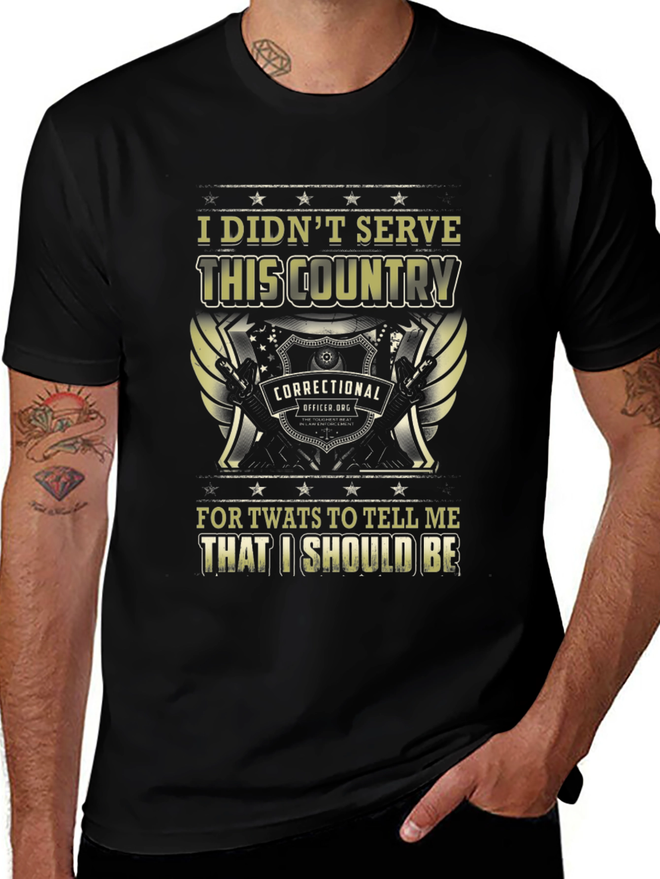 Correctional Officer T-Shirt - I Didnt Serve This Country