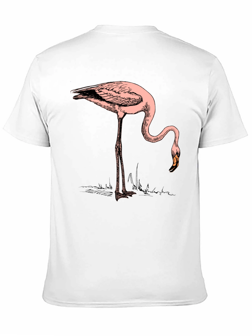 Flamingo Graphic Tee - Black Casual T-Shirt