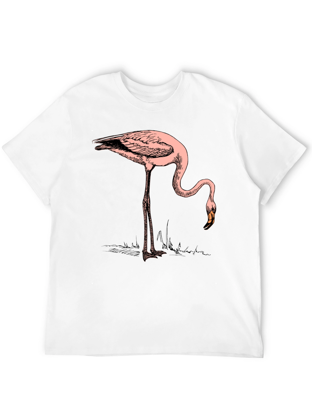 Flamingo Graphic Tee - Black Casual T-Shirt