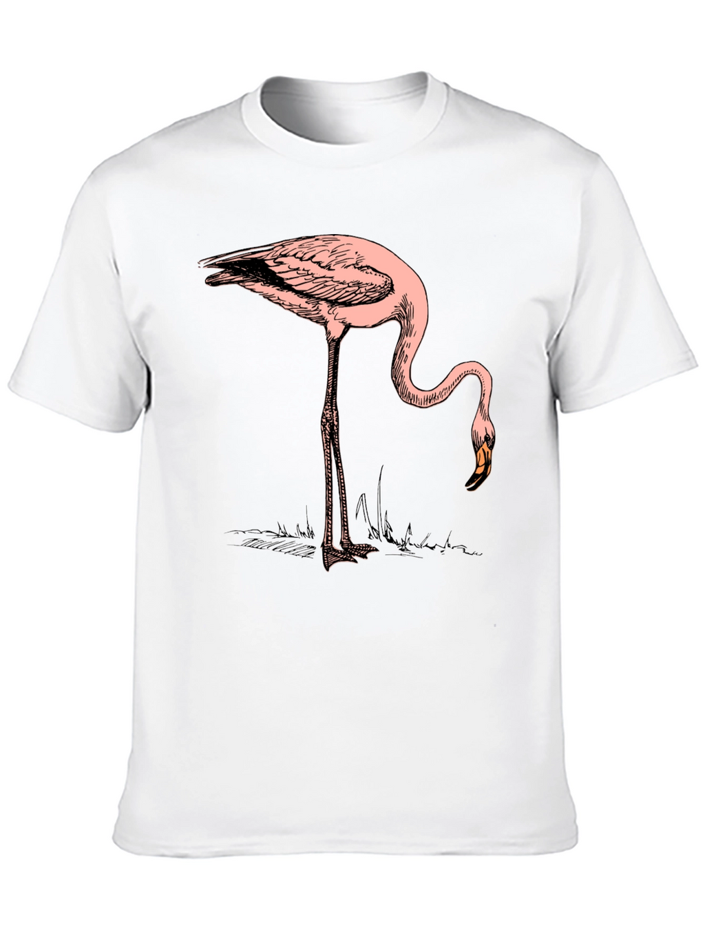 Flamingo Graphic Tee - Black Casual T-Shirt
