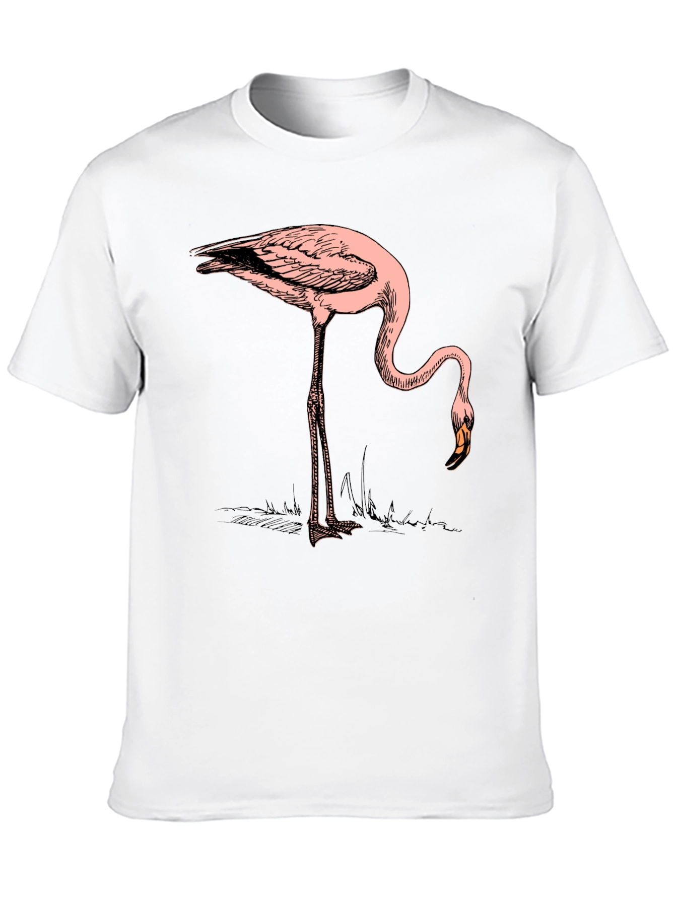 Flamingo Graphic Tee - Black Casual T-Shirt