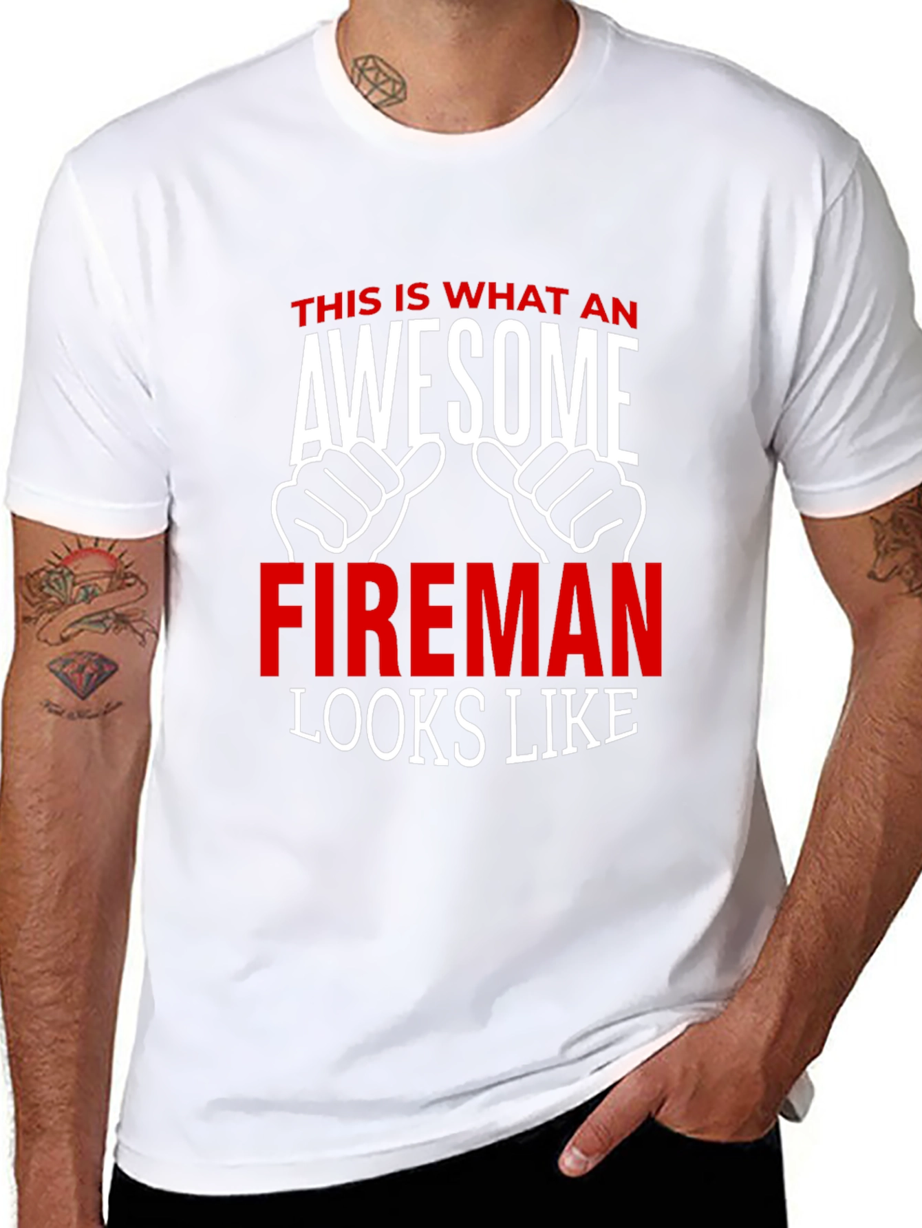 Awesome Fireman T-Shirt - Firefighter Gift