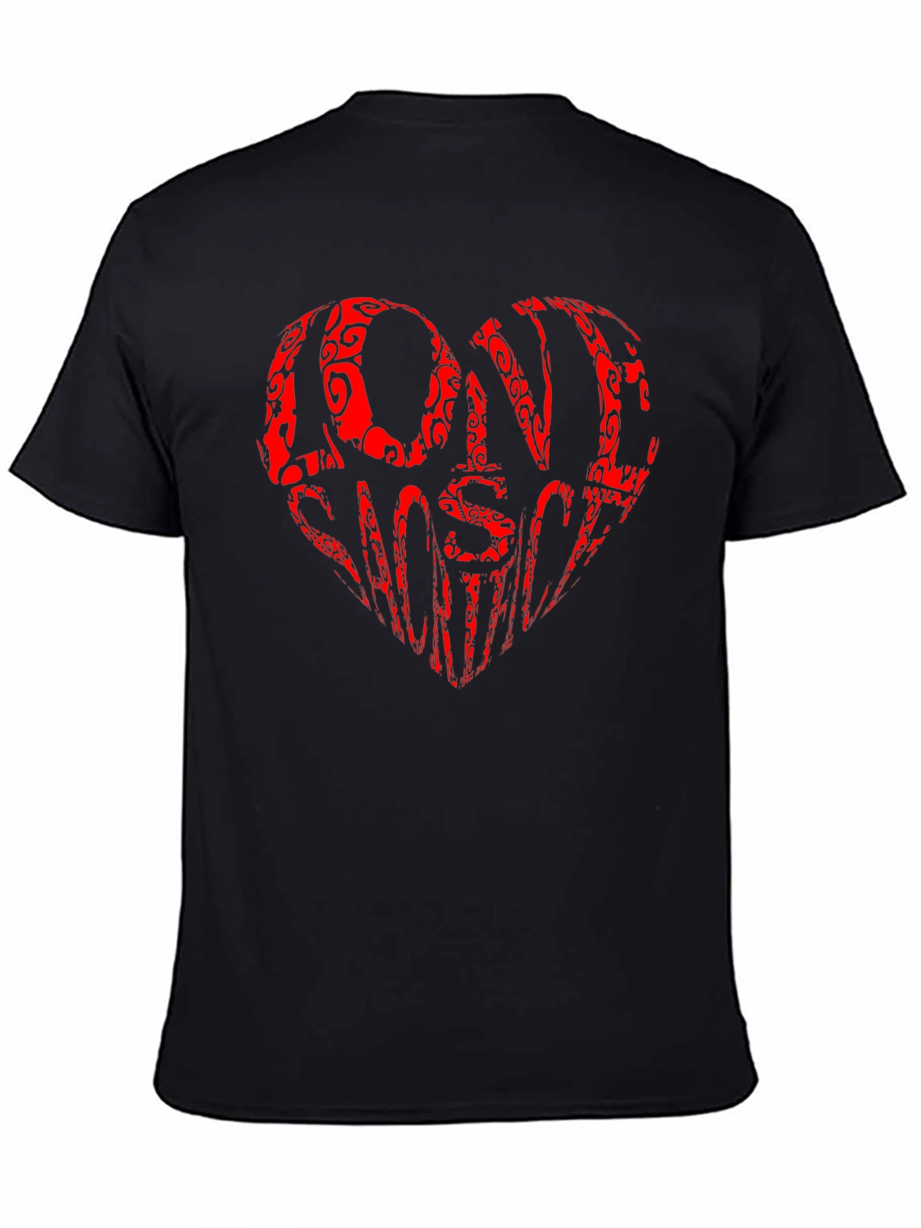 Love Wins Heart Graphic Tee - Black Cotton Shirt