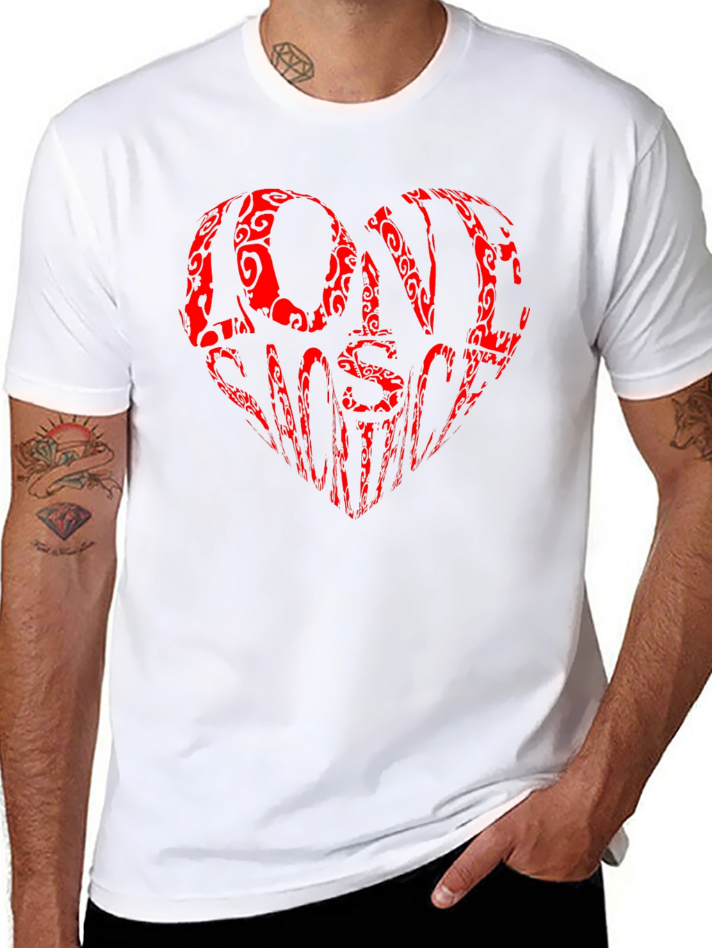 Love Wins Heart Graphic Tee - Black Cotton Shirt