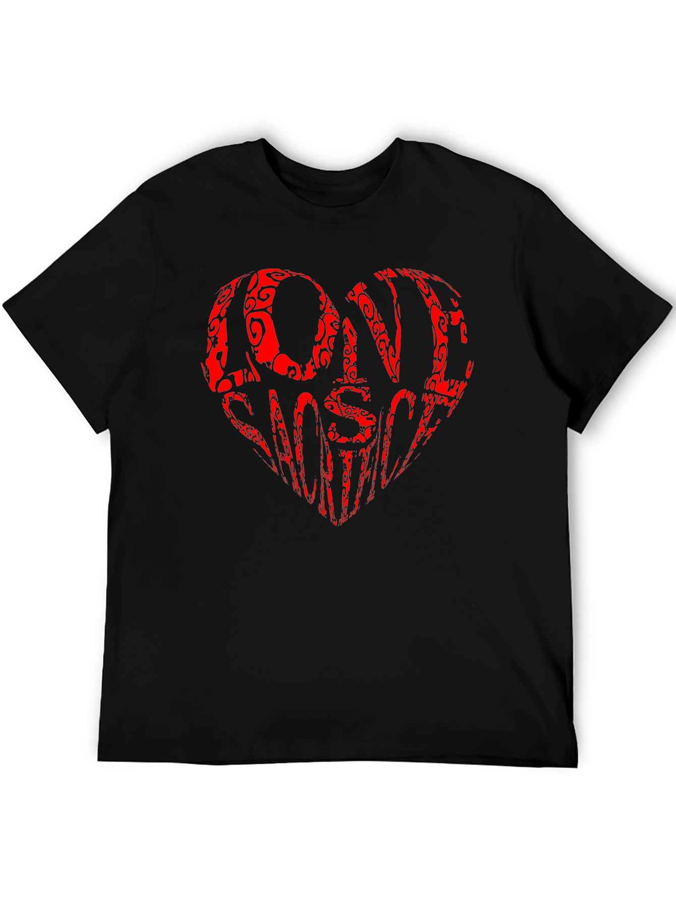 Love Wins Heart Graphic Tee - Black Cotton Shirt