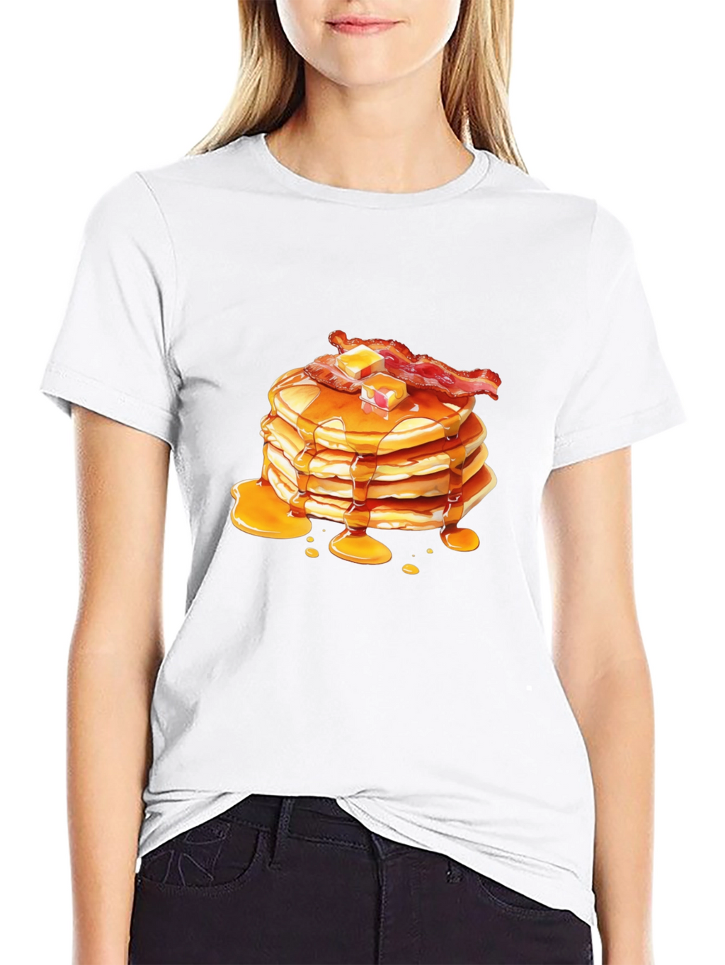 Pancakes & Bacon Graphic Tee - Breakfast Lovers T-Shirt