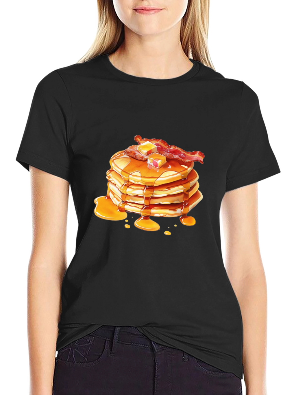 Pancakes & Bacon Graphic Tee - Breakfast Lovers T-Shirt