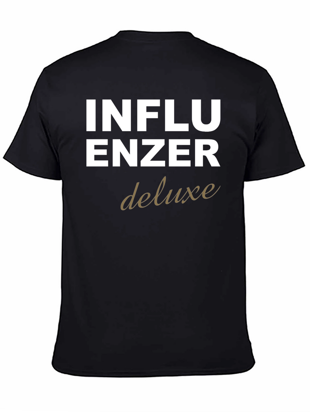 Influencer Deluxe Graphic Tee - Black Cotton T-Shirt