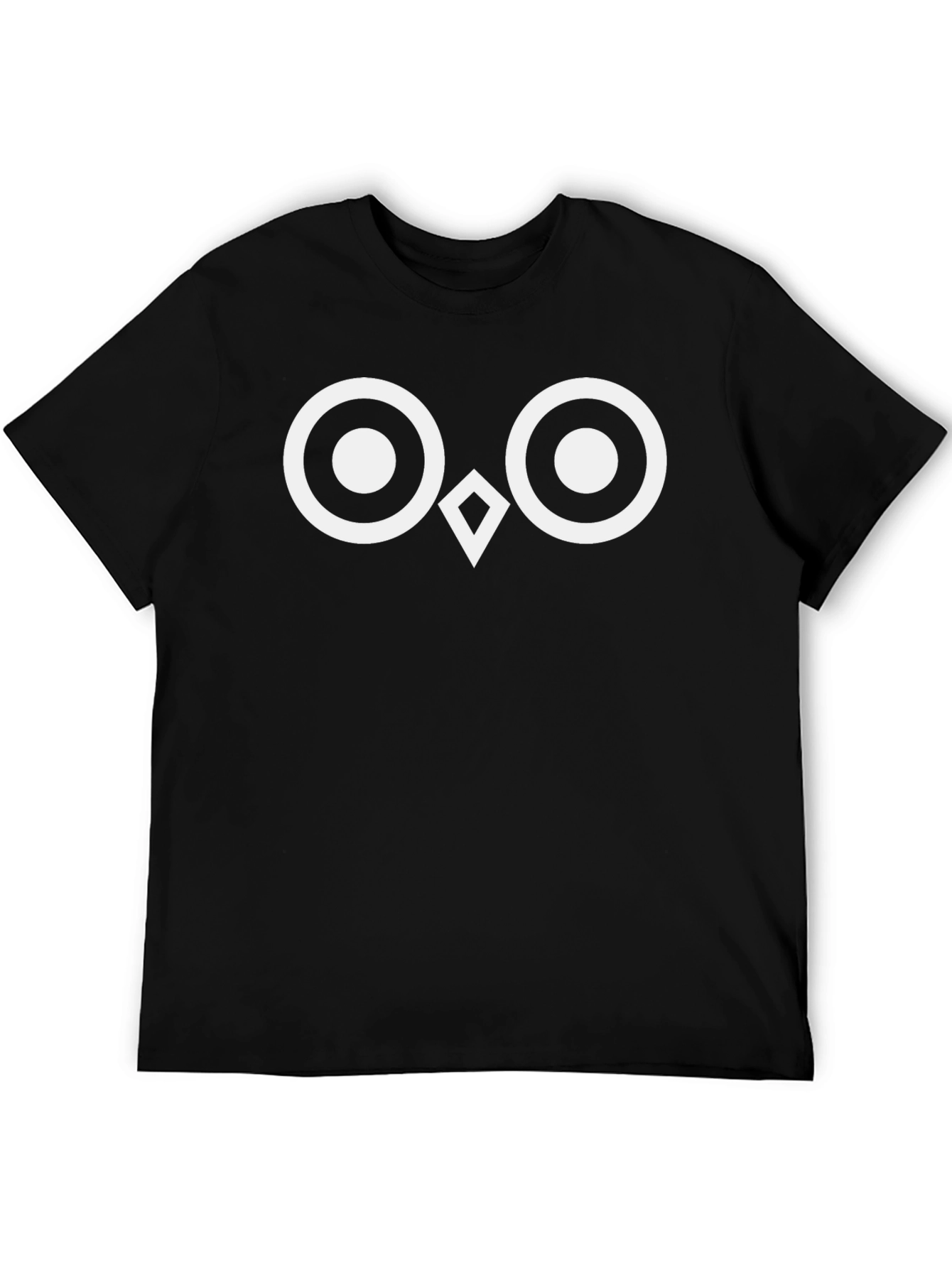 Owl Eyes Graphic Tee - Black Cotton T-Shirt