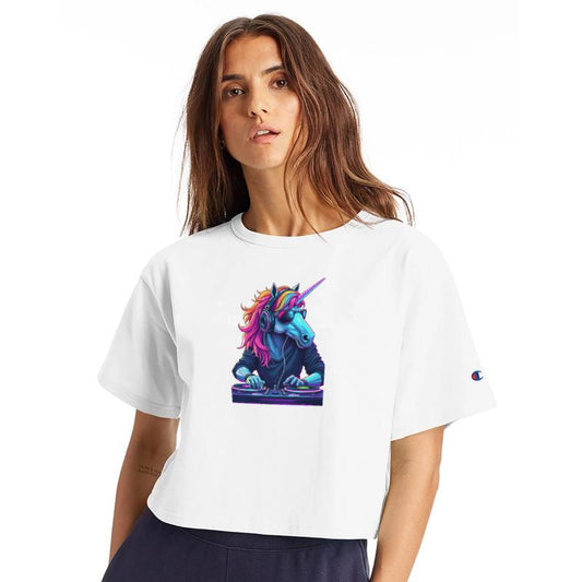 Unicorn DJ Mixing Beats Fantasy Music Vibes