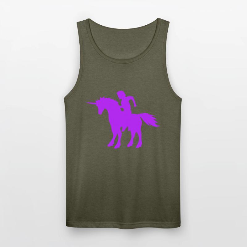 Unicorn Man Prince Riding Fairy Tale Silhouette