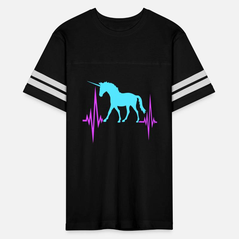 Unicorn Pulse Heartbeat Frequency ECG Line Cool