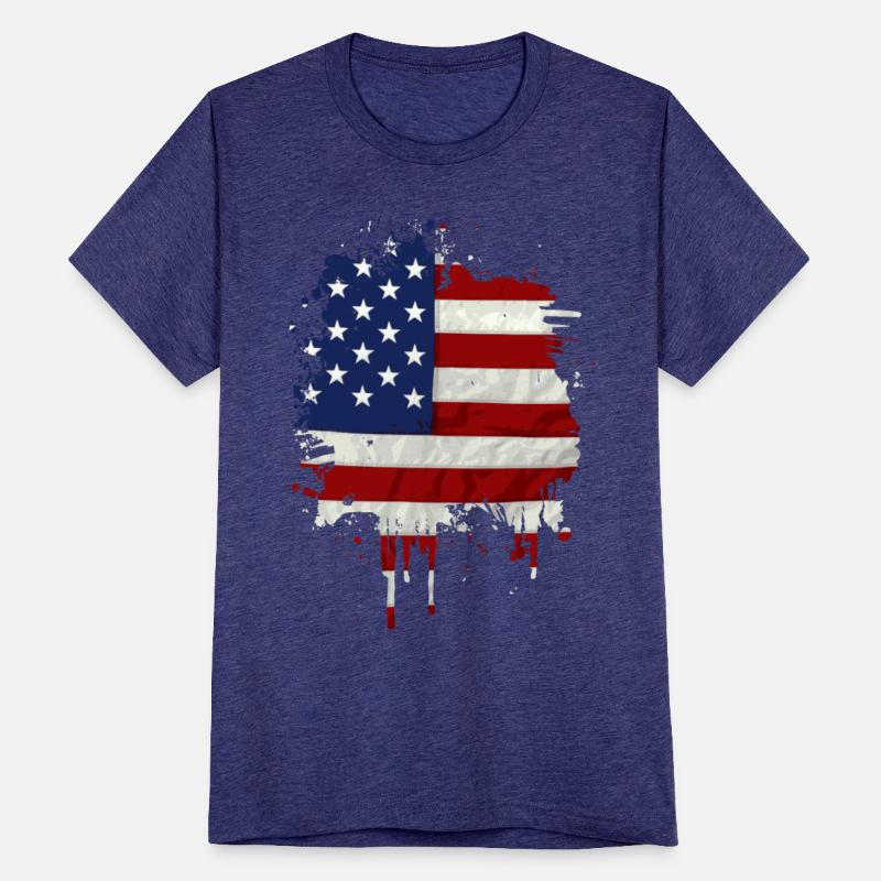 United States Flag Paint Splatter