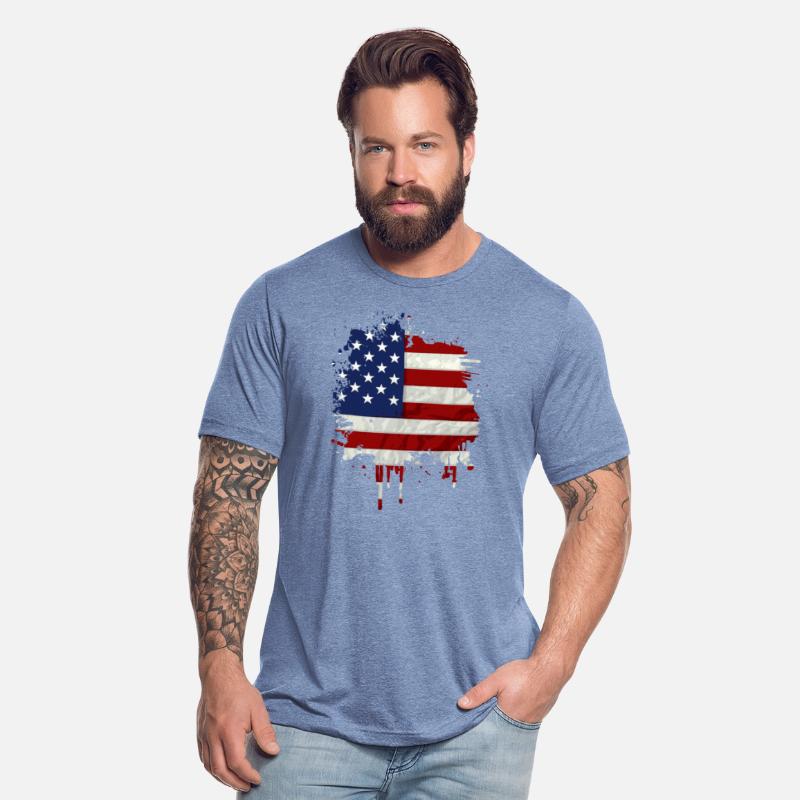 United States Flag Paint Splatter