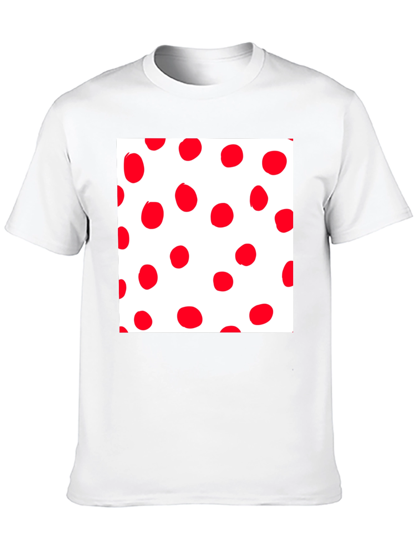 Red Polka Dot Crew Neck T-Shirt