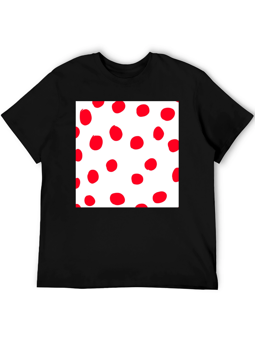 Red Polka Dot Crew Neck T-Shirt