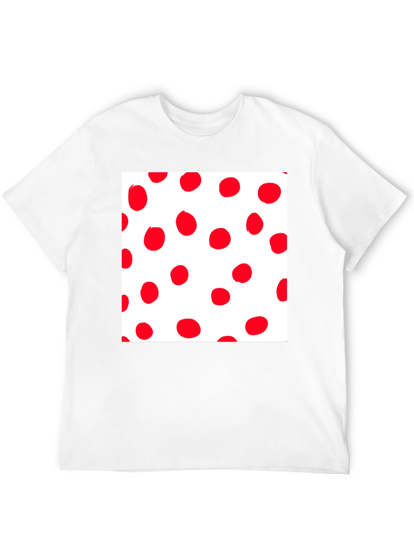 Red Polka Dot Crew Neck T-Shirt