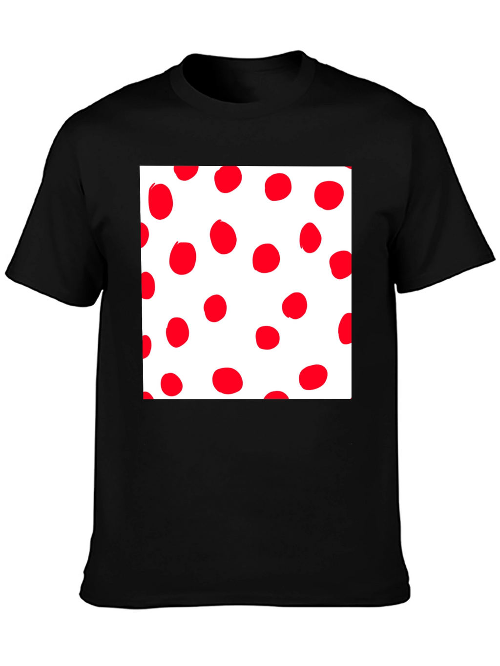 Red Polka Dot Crew Neck T-Shirt