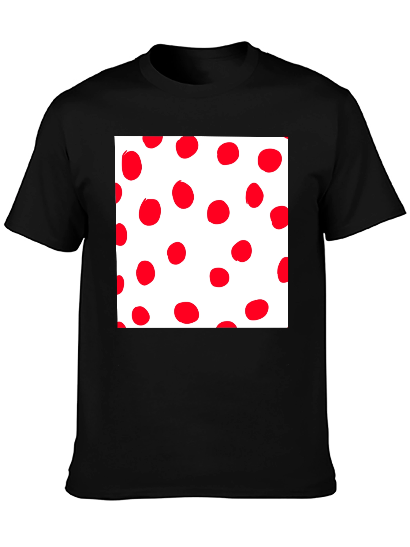 Red Polka Dot Crew Neck T-Shirt
