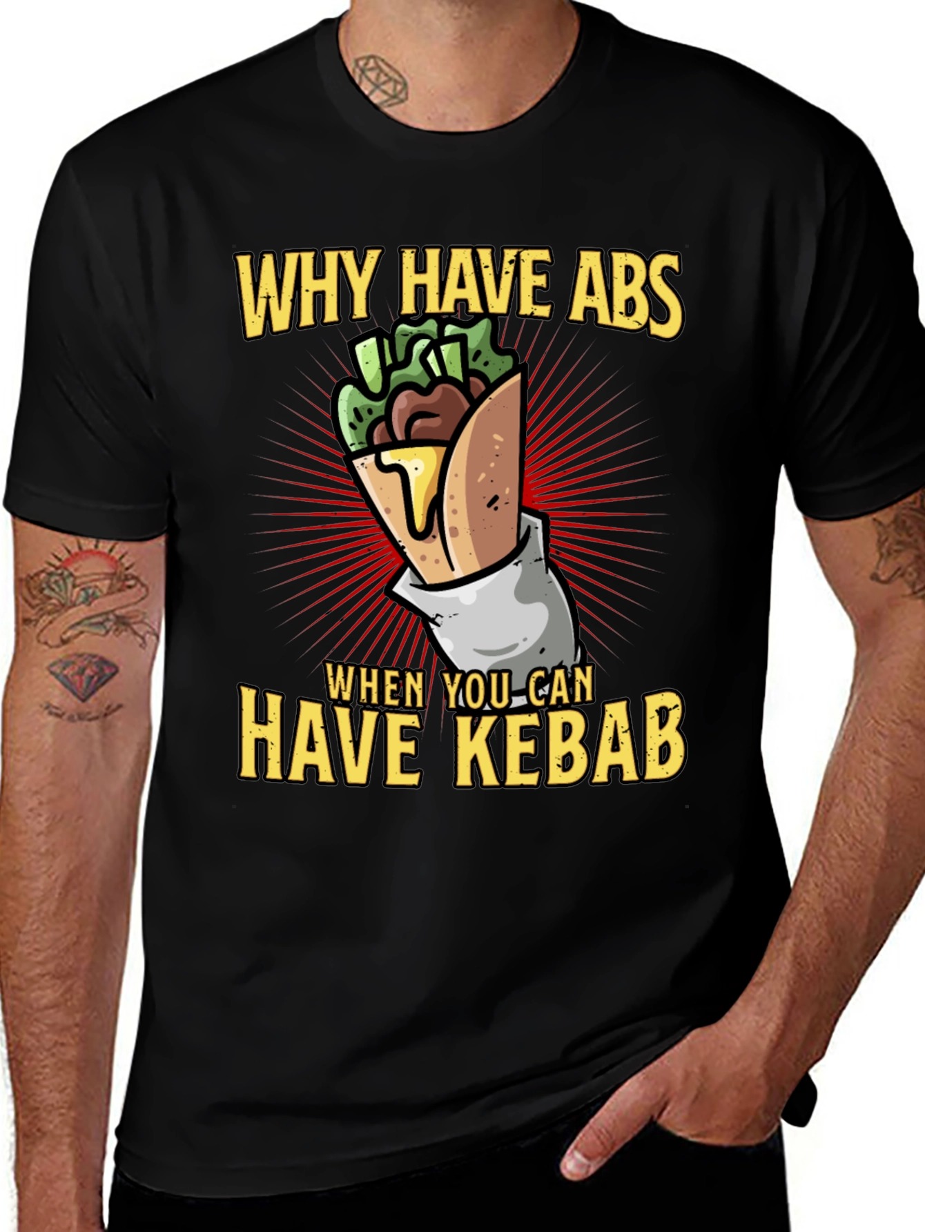 Why Have Abs When You Can Have Kebab Funny T-Shirt